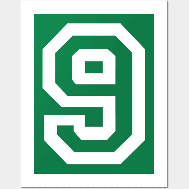 Sports Shirt #9 (white letter) Wall Art by One Stop Sports